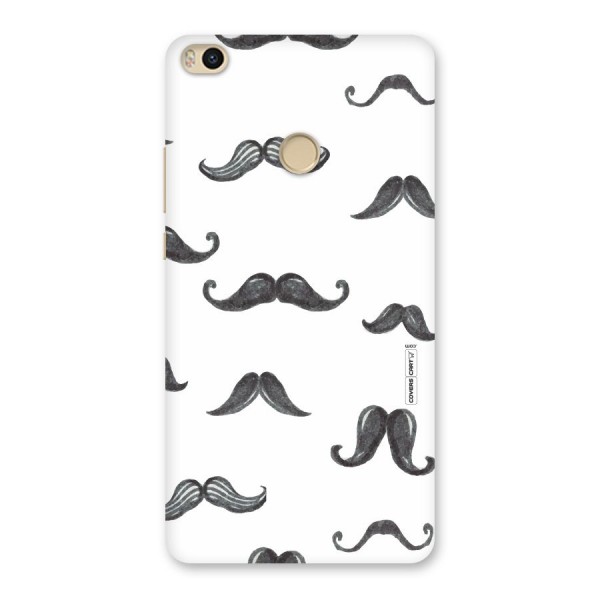 Moustache Pattern (Black) Back Case for Mi Max 2