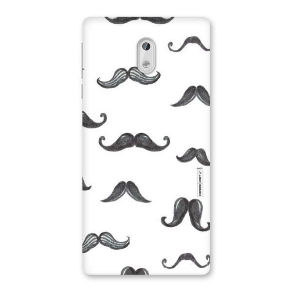 Moustache Pattern (Black) Back Case for Nokia 3