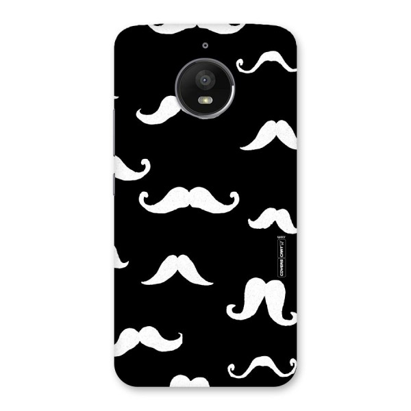 Moustache Pattern (White) Back Case for Moto E4 Plus