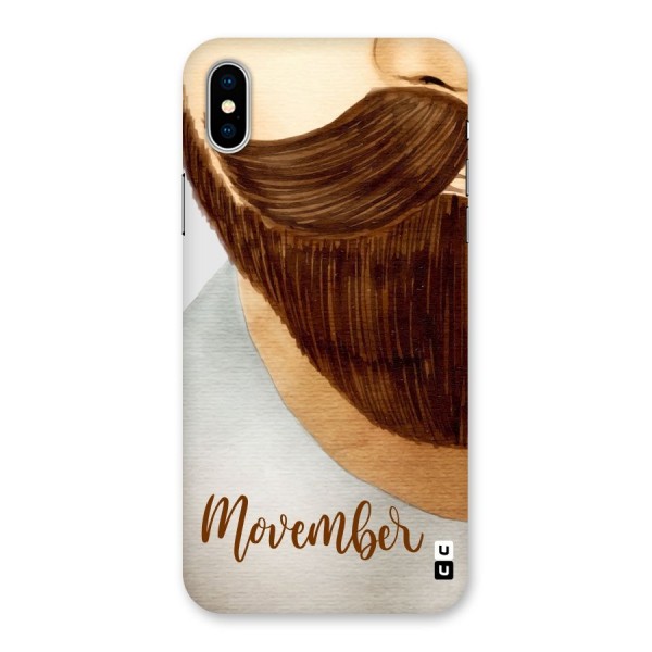 Movember Moustache Back Case for iPhone X
