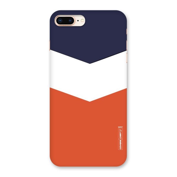 Navy Blue White Orange Arrow Back Case for iPhone 8 Plus
