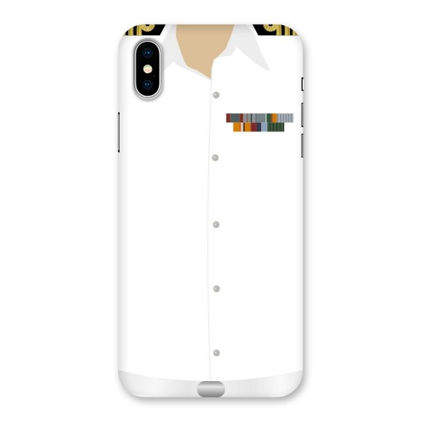 Navy Uniform Back Case for iPhone X