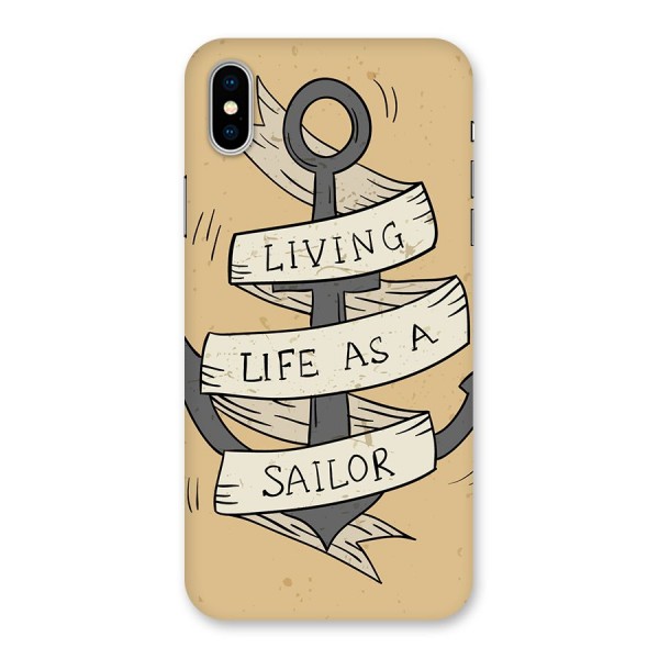 Old School Anchor Back Case for iPhone X