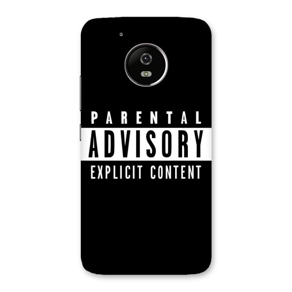 Parental Advisory Label Back Case for Moto G5