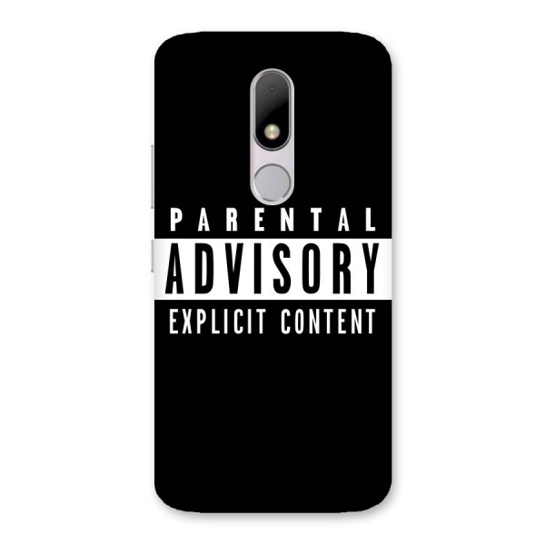 Parental Advisory Label Back Case for Moto M