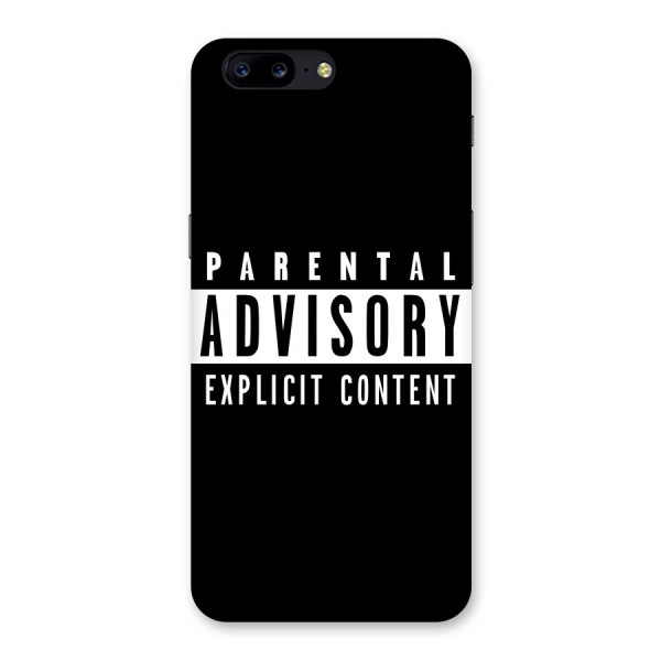 Parental Advisory Label Back Case for OnePlus 5