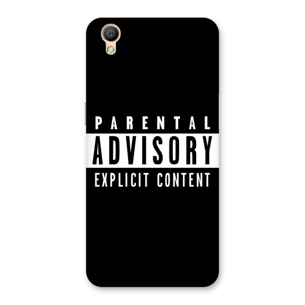 Parental Advisory Label Back Case for Oppo A37