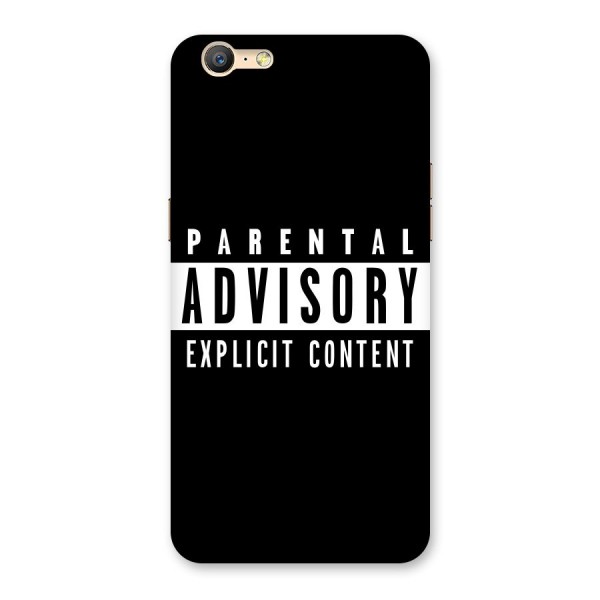 Parental Advisory Label Back Case for Oppo A57
