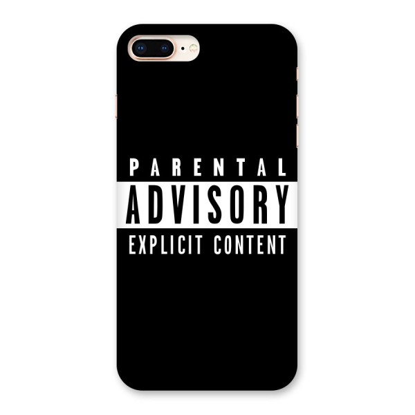 Parental Advisory Label Back Case for iPhone 8 Plus