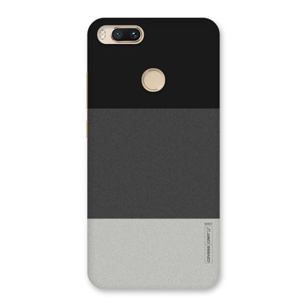 Pastel Black and Grey Back Case for Mi A1