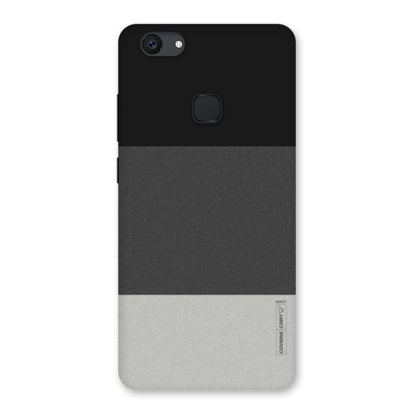 Pastel Black and Grey Back Case for Vivo V7 Plus