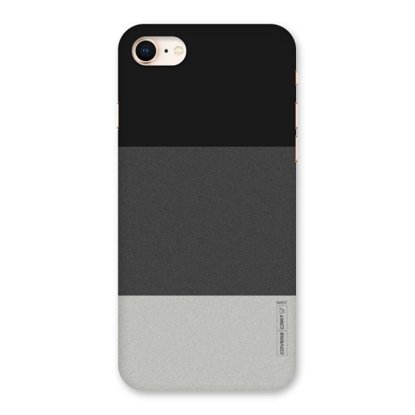Pastel Black and Grey Back Case for iPhone 8