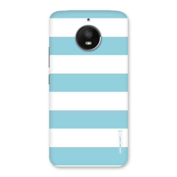 Pastel Blue White Stripes Back Case for Moto E4 Plus