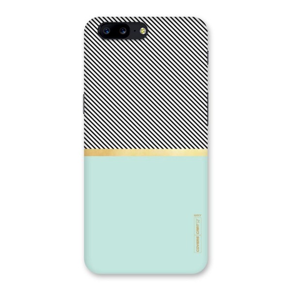 Pastel Green Base Stripes Back Case for OnePlus 5