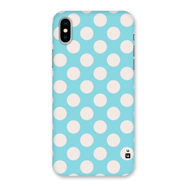 Pastel White Polka Dots Back Case for iPhone X