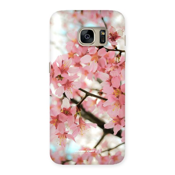 Peach Floral Back Case for Galaxy S7