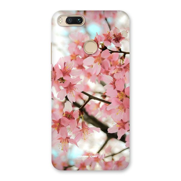 Peach Floral Back Case for Mi A1
