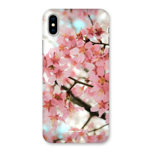 Peach Floral Back Case for iPhone X