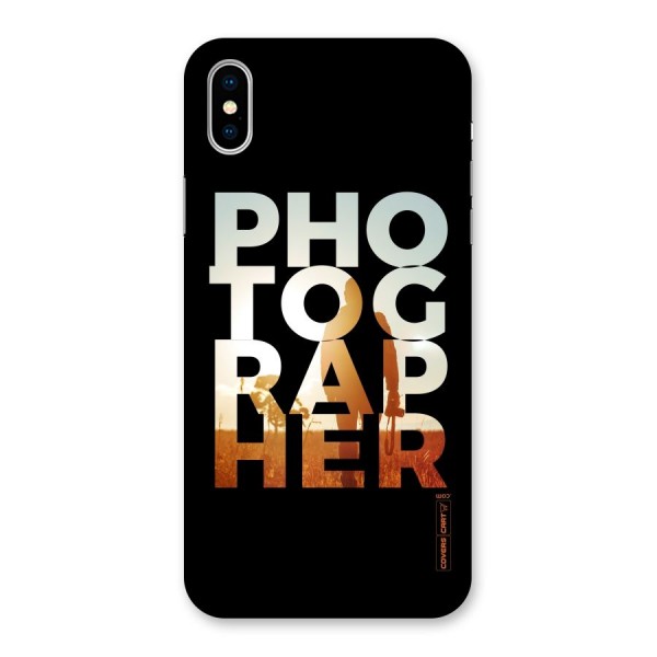 Photographer Typography Back Case for iPhone X