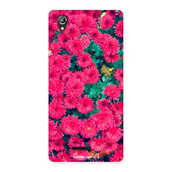 Pink Flowers Back Case for Lava Iris 800