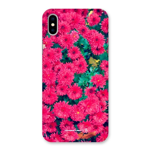 Pink Flowers Back Case for iPhone X