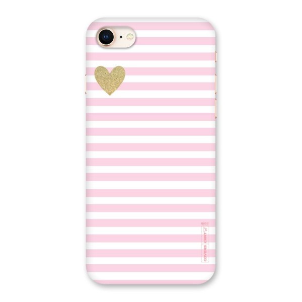 Pink Stripes Back Case for iPhone 8