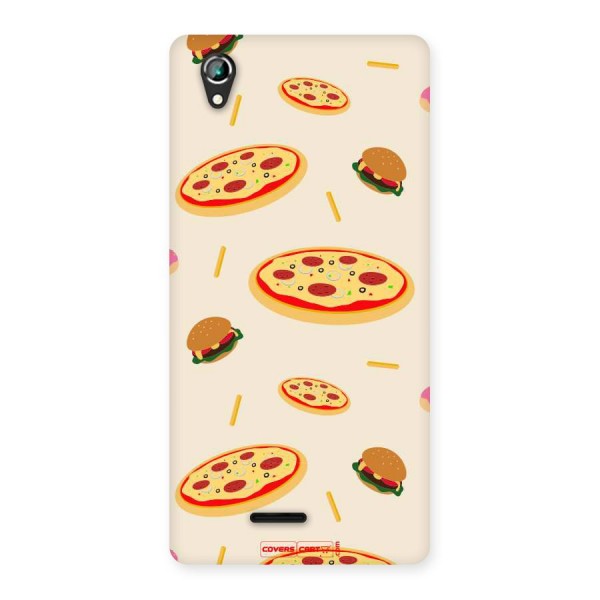Pizza and Burger Love Back Case for Lava Iris 800