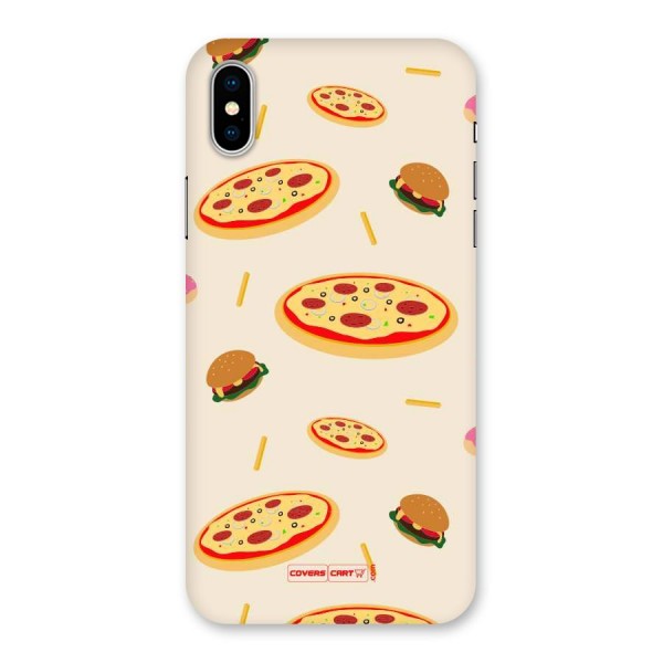 Pizza and Burger Love Back Case for iPhone X