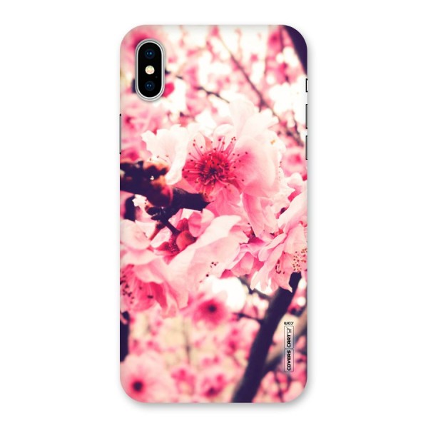 Pretty Pink Flowers Back Case for iPhone X