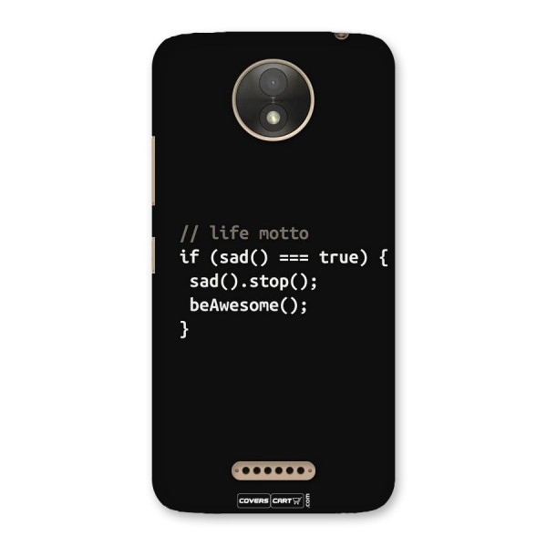 Programmers Life Back Case for Moto C Plus