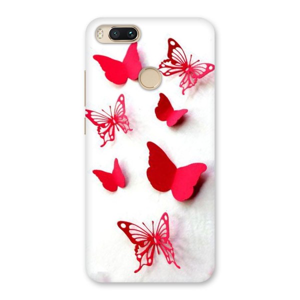 Red Butterflies Back Case for Mi A1