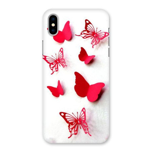 Red Butterflies Back Case for iPhone X