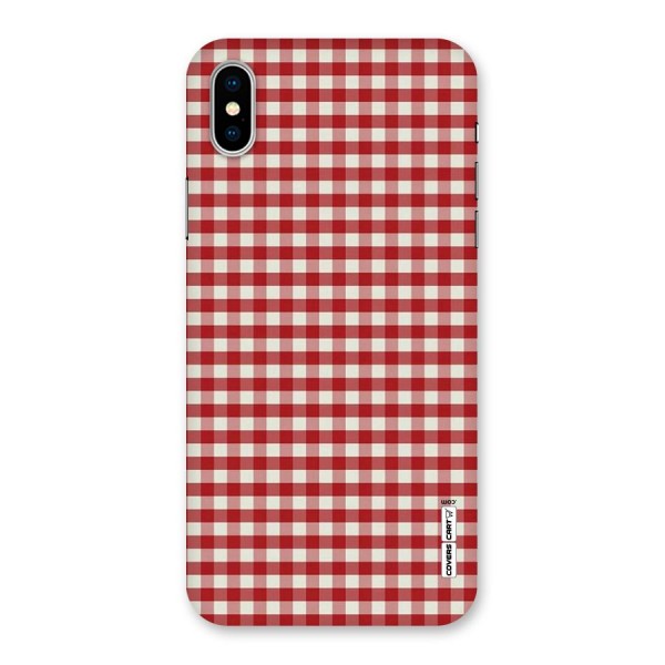 Red White Check Back Case for iPhone X