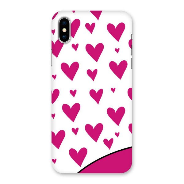 Romantic Couples with Hearts Back Case for iPhone X