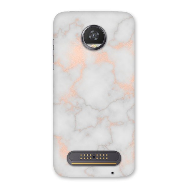RoseGold Marble Back Case for Moto Z2 Play