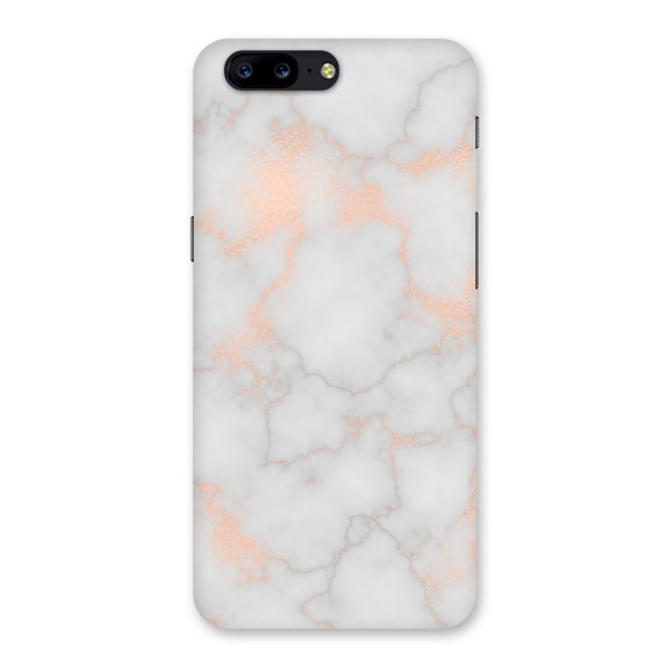 RoseGold Marble Back Case for OnePlus 5
