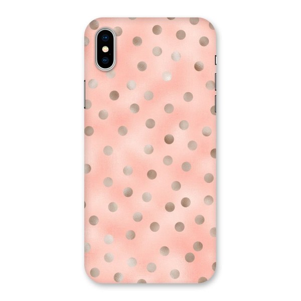RoseGold Polka Dots Back Case for iPhone X