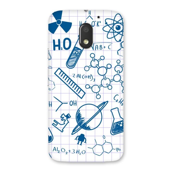 Science Notebook Back Case for Moto E3 Power