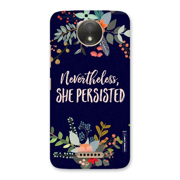She Persisted Back Case for Moto C Plus
