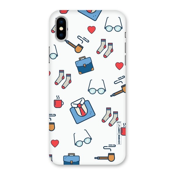 Shirt Spectacles Pattern Back Case for iPhone X