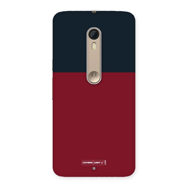 Maroon and Navy Blue Back Case for Moto X Style
