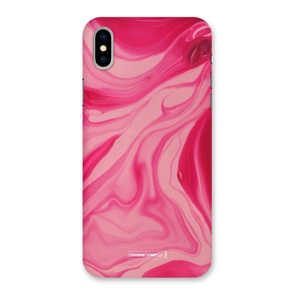 Sizzling Pink Marble Texture Back Case for iPhone X