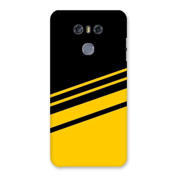 Slant Yellow Stripes Back Case for LG G6