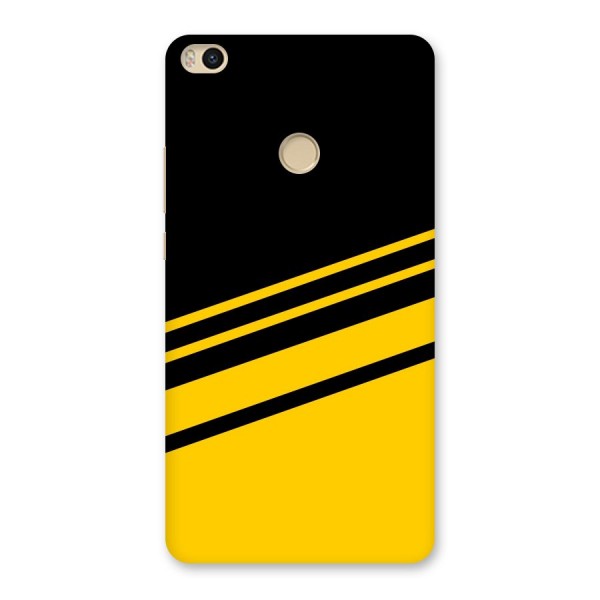 Slant Yellow Stripes Back Case for Mi Max 2