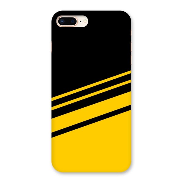 Slant Yellow Stripes Back Case for iPhone 8 Plus