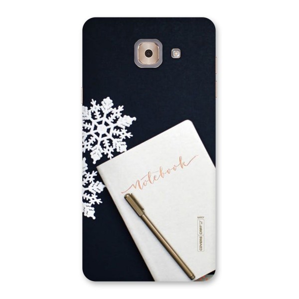 Snowflake Notebook Back Case for Galaxy J7 Max