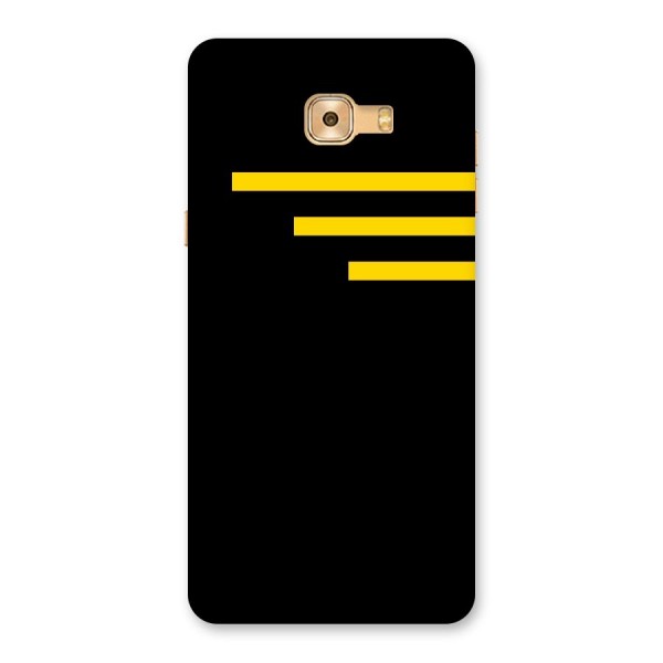 Sports Yellow Stripes Back Case for Galaxy C9 Pro