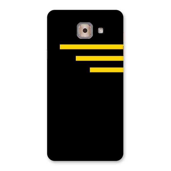Sports Yellow Stripes Back Case for Galaxy J7 Max
