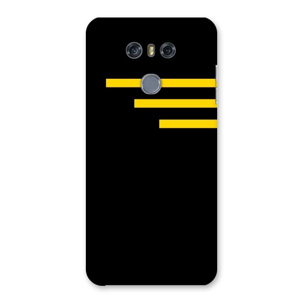 Sports Yellow Stripes Back Case for LG G6
