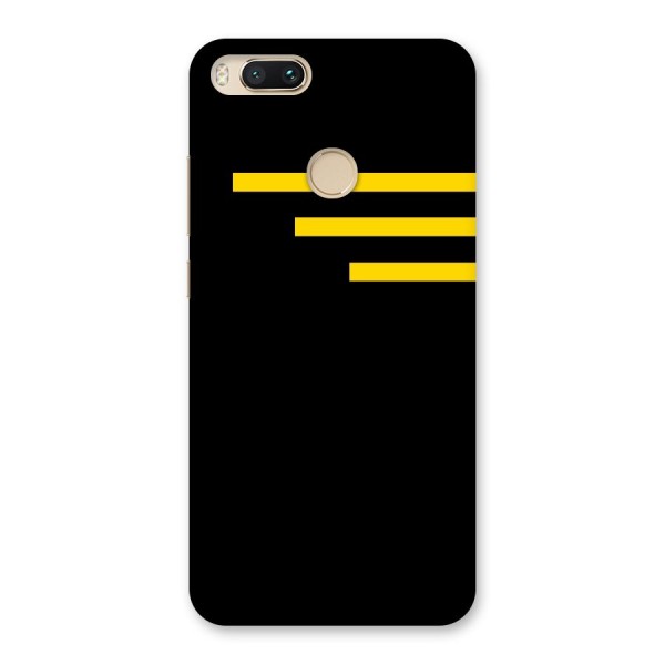 Sports Yellow Stripes Back Case for Mi A1